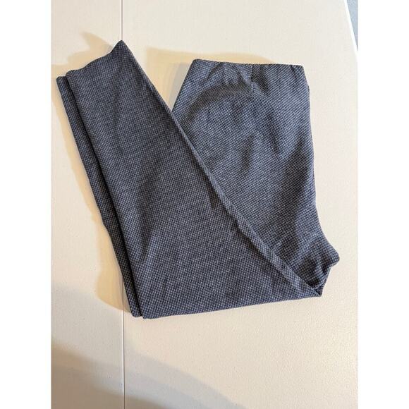 J. Jill Ponte gray mini herringbone pull-on legging pants Sz L - Picture 1 of 8